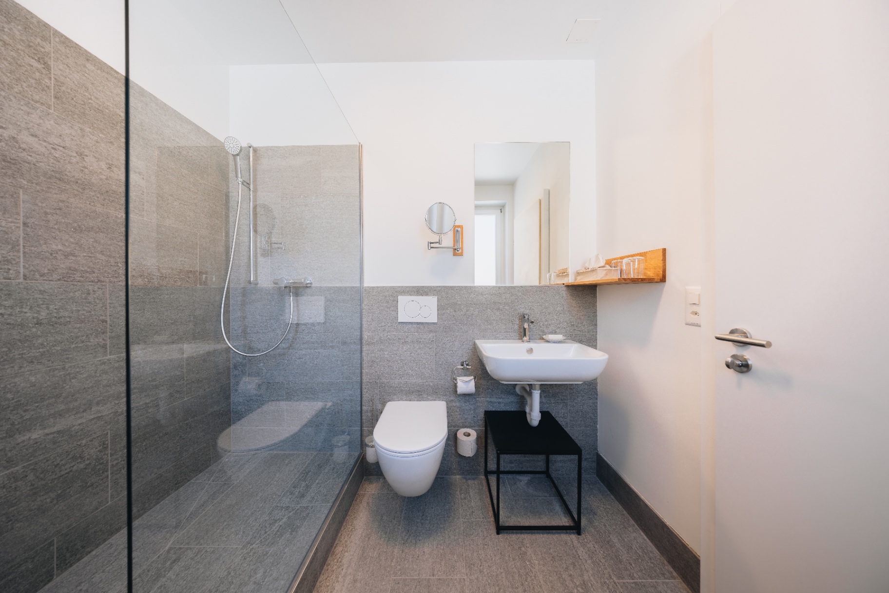 A marble bathroom with antique fittings