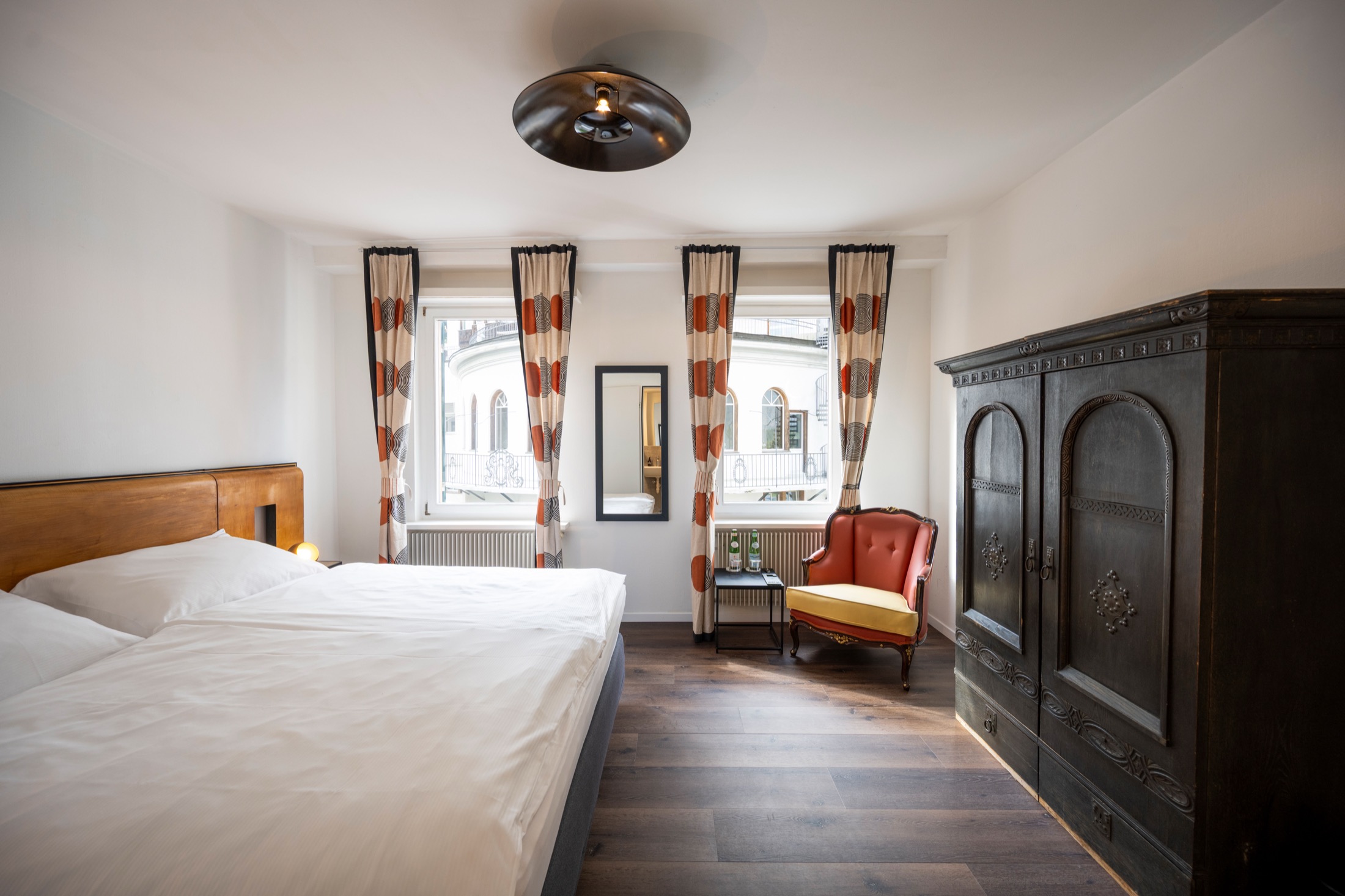 Standard Double Room at Villa Beaulieu — full room with town-view windows